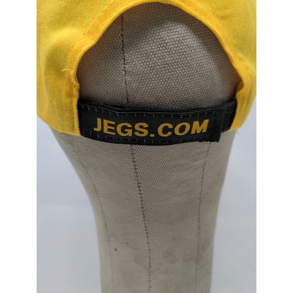 Jegs Headware High Performance  Strapback Hat Yellow & Black Embroidered Logo - Picture 7 of 8